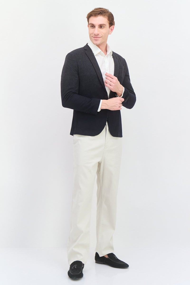 SELECTED Men Regular Fit Textured Semi Formal Blazer, Black - Image 4