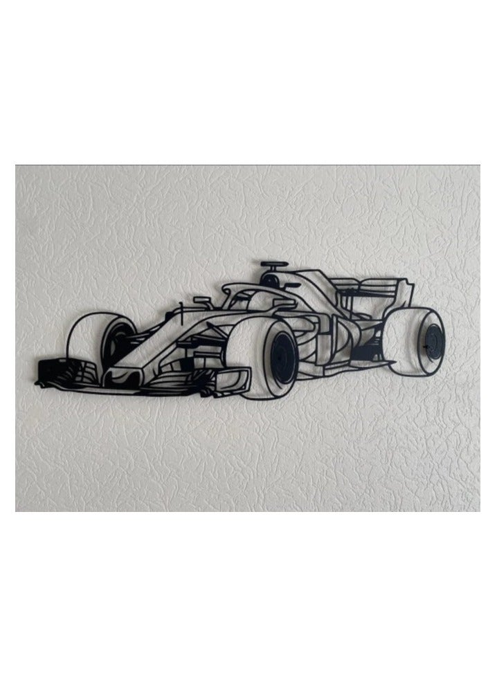 MIRFA Wooden Wall Art With Self Adhesive Base - Black (Formula 1 Car) - Image 3