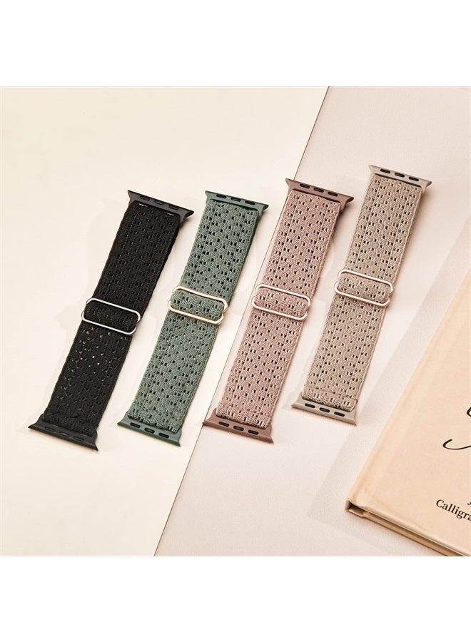 CCnutri Stretchy Nylon Solo Loop Compatible with Apple Watch Band 38mm 40mm 41mm 42mm 44mm 45mm 49mm, Adjustable Braided Sport Elastic Wristbands Women Men Straps for iWatch Series Ultra/8/7/6/5/4/3/2/1/SE - Image 4