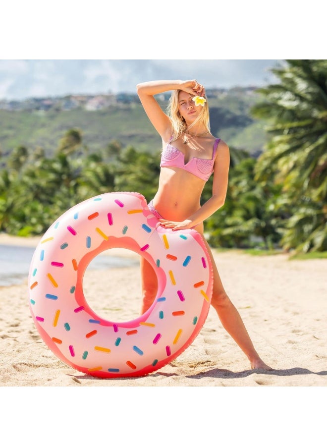 Meetion 1pc Inflatable Pool Floats Swim Circle, Donut Swim Tube Rings, Pool Tubes Raft, Pool Floaties Toys, Inflatable Swim Ring Float for Pool Party for Kids and Adults, 42" - Image 3