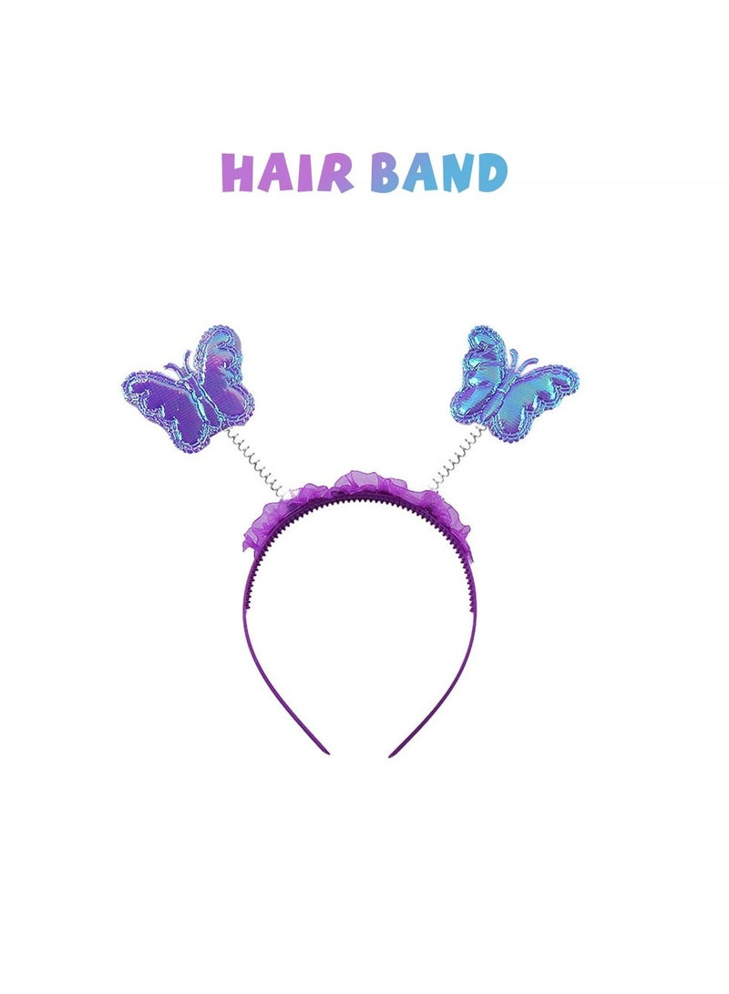 CMGTYYD Princess Dress,Mesh Puffy Butterfly Dress Stage Performance Dress,Girls Mesh Princess Performance Dress,3-8 Years Old Girls Party Dress Up Costumes(120CM) - Image 5