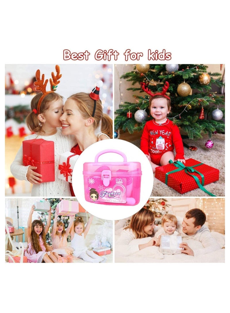NIBEMINENT Kids Makeup Kit for Girls with Pretend Hair Dryer and Flat Iron, - Image 5