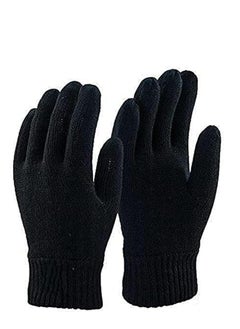 Generic Black wool winter warming gloves 