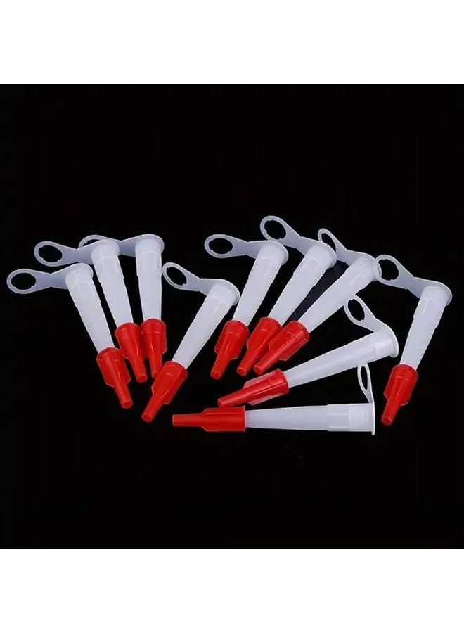 10 Pcs Reusable PE Tube Nozzle Caps With Silicone Tips For Caulking DIY - Image 4