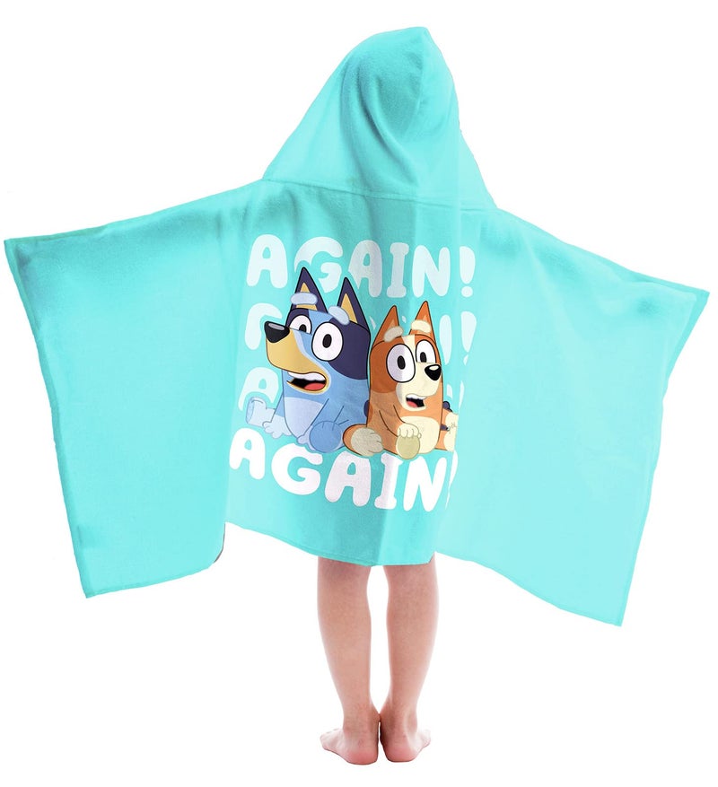 Jay Franco Bluey  Bingo BathPoolBeach Hooded Towel  Super Soft  Absorbent Cotton Towel Measures 22 x 51 Inches Official Bluey Product