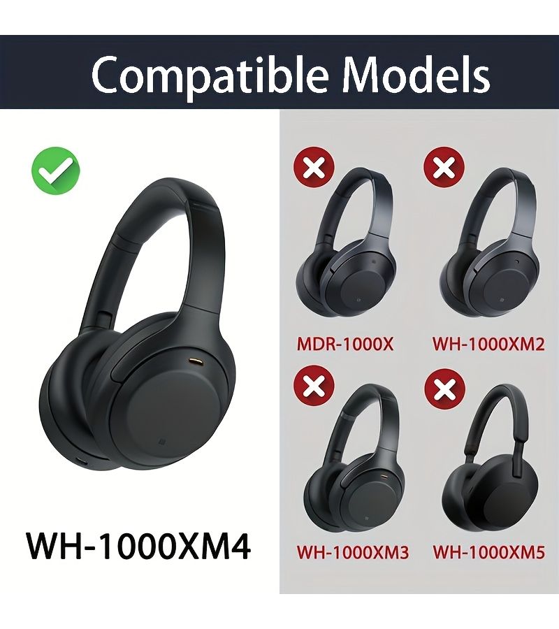 Golden Cooling Gel Replacement Ear Cushions for Sony WH 1000XM4 Headphones - Image 3
