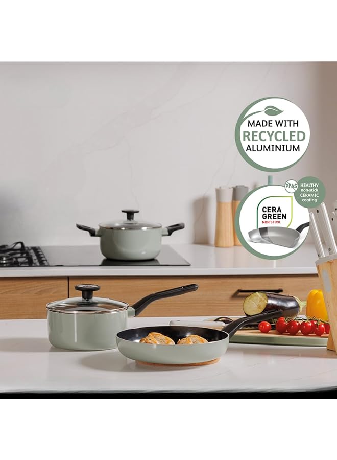 Berghoff Glints Cookware Set 5 Pieces, Sage - Image 3