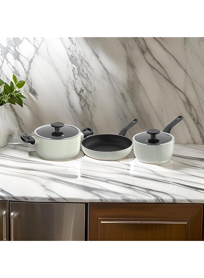 Berghoff Glints Cookware Set 5 Pieces, Sage - Image 2