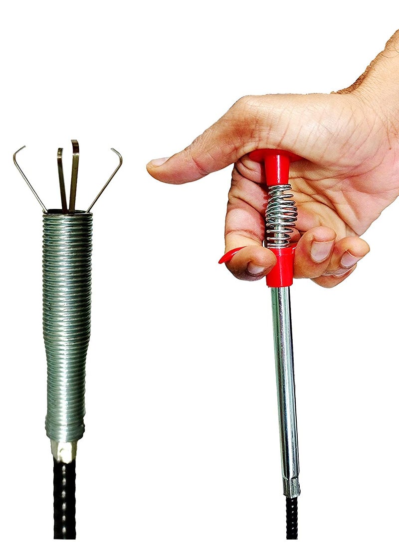 Abstract - Abstract Stainless Steel Hair Catching Claw Drain Sewer Cleaner Spring Wire Sink Pipe Dredge Cleaning Plunger Unblocked Kitchen Bath Basin Hair Remover Tool - Image 1