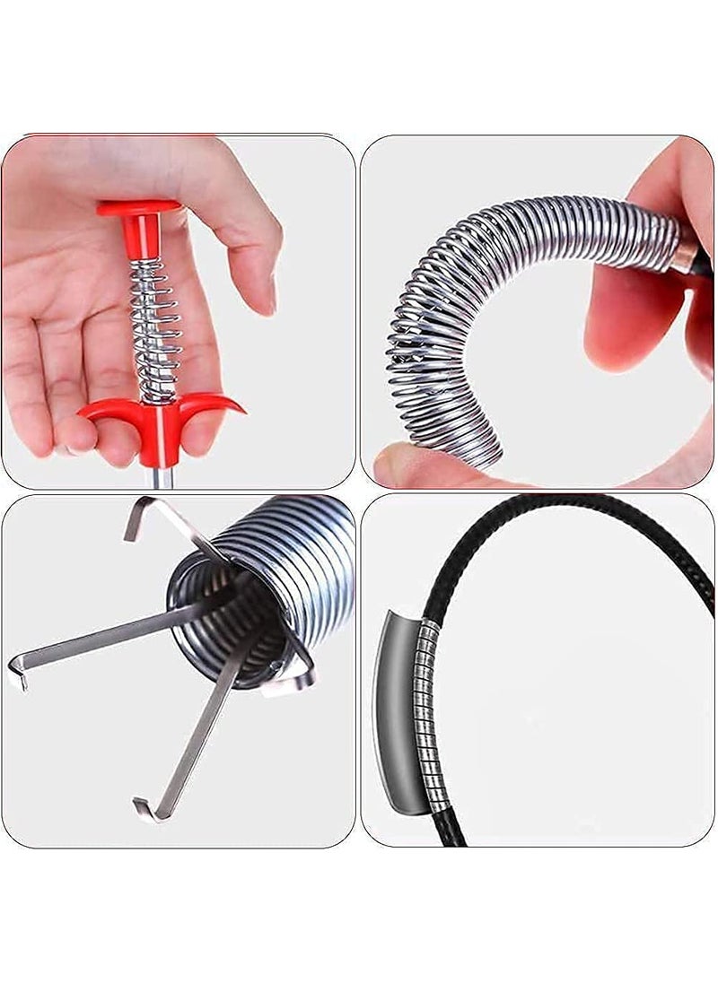 Abstract - Abstract Stainless Steel Hair Catching Claw Drain Sewer Cleaner Spring Wire Sink Pipe Dredge Cleaning Plunger Unblocked Kitchen Bath Basin Hair Remover Tool - Image 1