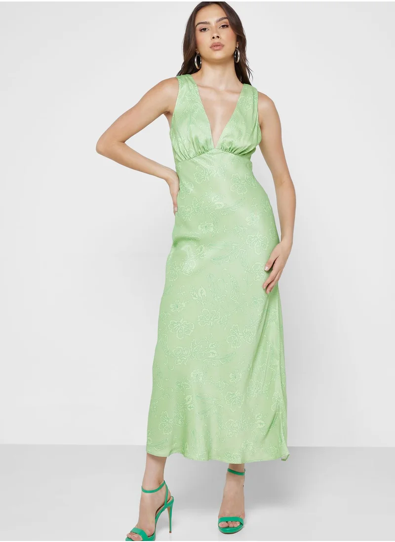 Finders Keepers Plunge Neck Knitted Dress