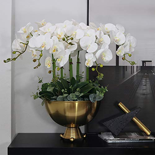 FagusHome 32" Artificial Phalaenopsis Flowers 6 Pcs Artificial Orchid Flowers Stem Plants for Home Décor (6Pcs) - Image 3