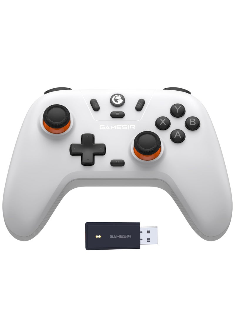 GameSir Nova Lite 2.4g Wireless Controller for Windows PC, iPhone, Android, Switch & Steam Deck, Bluetooth Controller Gamepad with Hall Effect Trigger,Turbo,Rumble Vibration(White) - Image 1