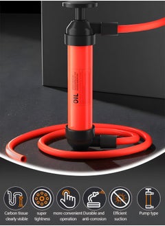 GROIC Liquid Transfer, Siphon Hand Pump - 2 Hoses,Multi-Use Siphon Vacuum Oil Extractor Pump Fluid Extractor Siphon Transfer Pump for Gasoline Liquid Oil Air and Automotive,Automotive Repair Tools  - Image 2