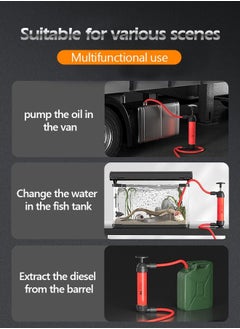 GROIC Liquid Transfer, Siphon Hand Pump - 2 Hoses,Multi-Use Siphon Vacuum Oil Extractor Pump Fluid Extractor Siphon Transfer Pump for Gasoline Liquid Oil Air and Automotive,Automotive Repair Tools  - Image 5