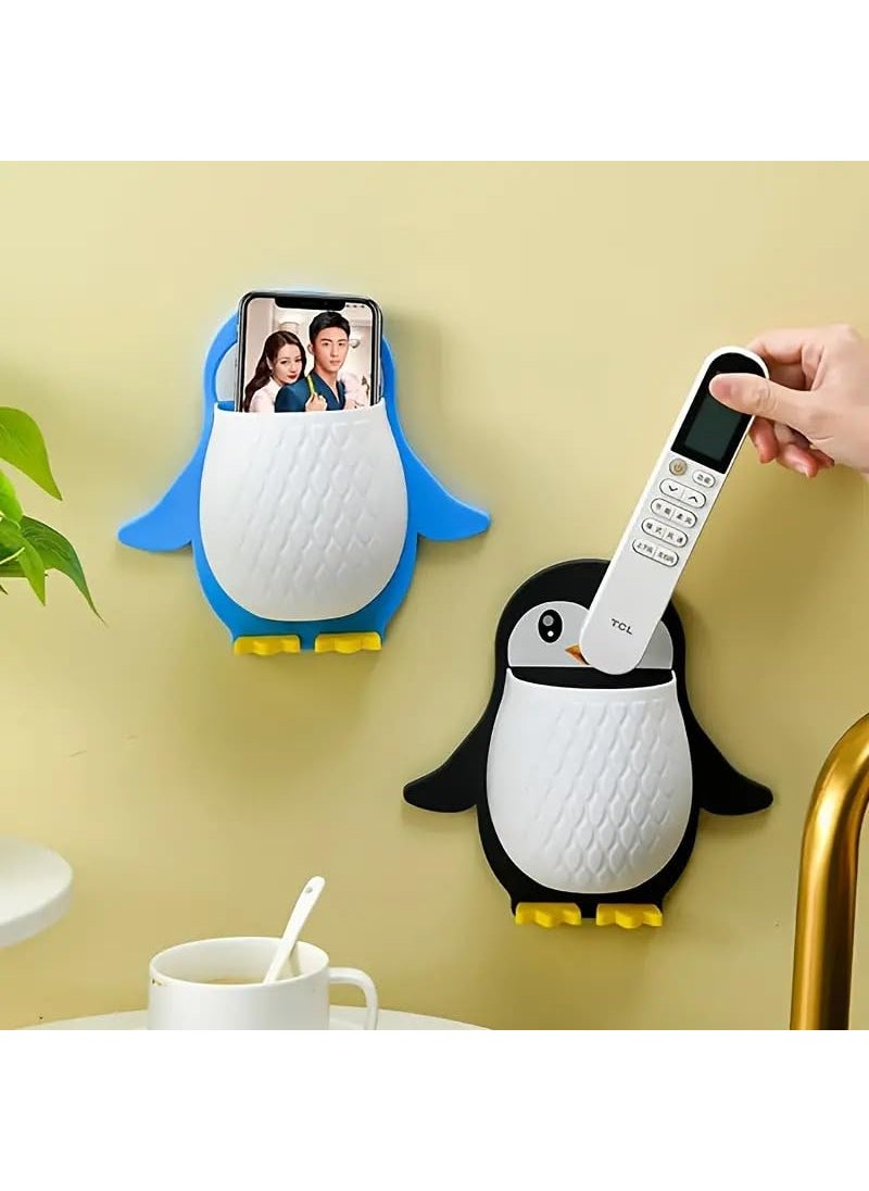PURCHASE ZONE PURCHASE ZONE Penguin Rack Makeup Tool Finishing Box Dormitory Bathroom Toothbrush Bedside Mobile Phone Wall Hanging Storage Rack House Items Random ColorPack of 1 PIC  - Image 3