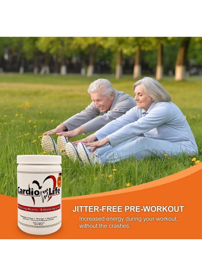 Health Guardian Health Guardian Cardio for Life L-Arginine Powder 16oz - Natural Nitric Oxide Supplement Cardiovascular Increase Energy - Orange - Image 3