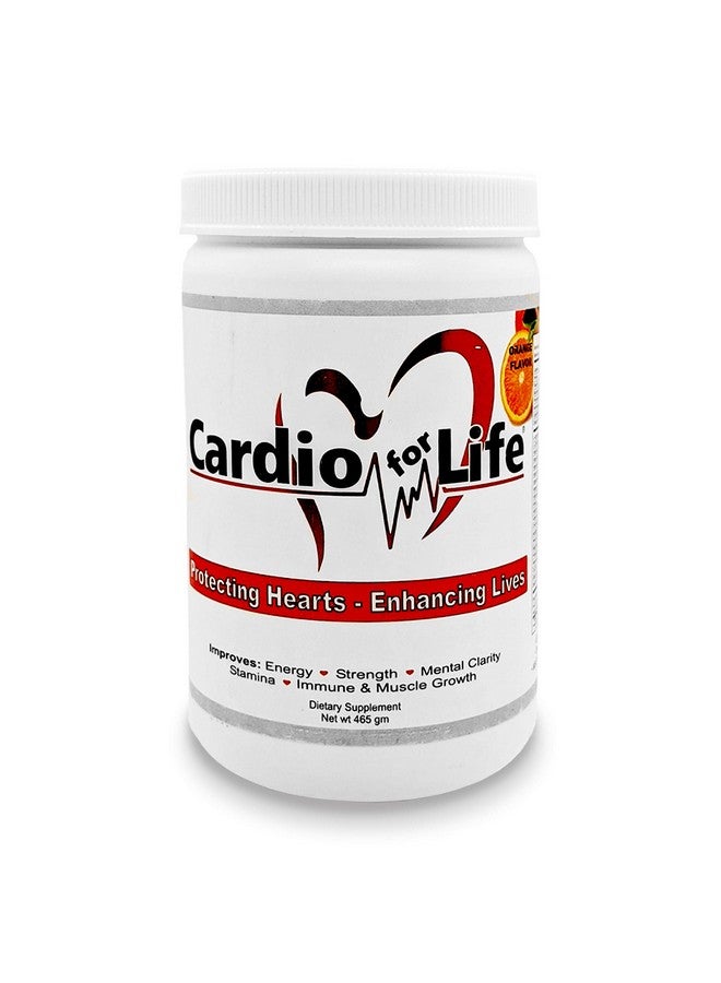 Health Guardian Health Guardian Cardio for Life L-Arginine Powder 16oz - Natural Nitric Oxide Supplement Cardiovascular Increase Energy - Orange - Image 1