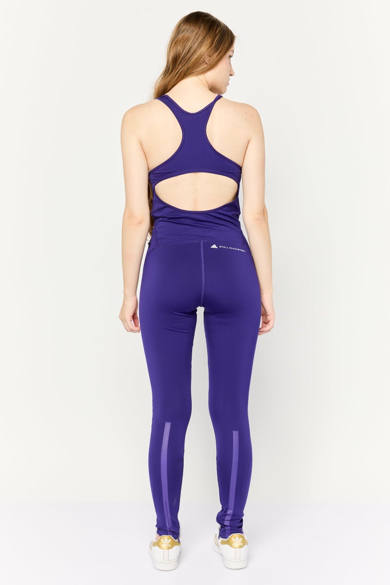 Adidas by Stella McCartney Women Sportswear Fit Sleeveless Outdoor Jumpsuits, Blue - Image 4