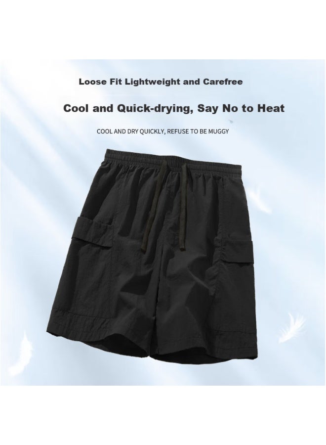 Baleno Upf100+ High Sun Protection Shorts For Men, Summer Sweat-Absorbing And Breathable Five-Point Shorts, Lightweight Sports Basketball Work Pants - Image 3
