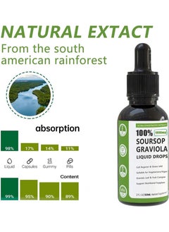 LUNOON Soursop Multivitamin Liquid Drops 1800mg for Regeneration,Immune Boost,Relax,Liver and Zzz,Soursop Graviola Liquid Drops for Daily Health and Immunity Support,Gluten-Free,100% Vegan and Lab-Tested,2 Fl Oz,60 ml  - Image 3