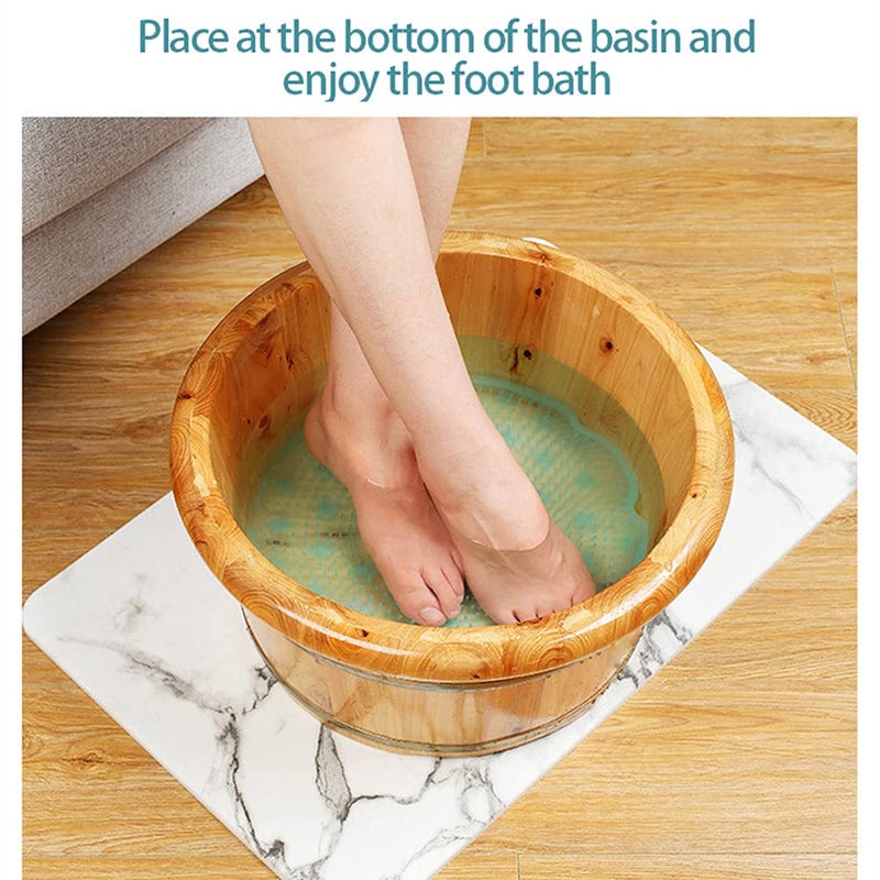 Lazy Silicone Bath Massage Cushion Brush,Non-Slip Back Massage Pad,Bathroom Wash Foot Mat Exfoliating Dead Skin Foot Brush Shower Room Non-Slip Mats with Suction Cup (Blue) - Image 5