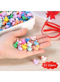 JIUZHU 220 Pcs Mini Resin Duck Birthday Party Miniature Figure Landscape Aquarium DIY Decoration Bonsai Interior Christmas Fairy Garden Hide and Seek Prank 11 Colors  - Image 4