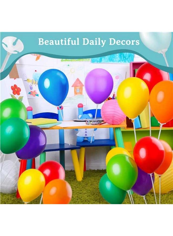 PP OPOUNT - 35 Pieces Balloon Sticks 12.6 Inches Plastic Balloons Sticks Balloon Holders For Anniversary Wedding Birthday Party Decoration Balloon Sticks With Base (Upgraded Version) - Image 1