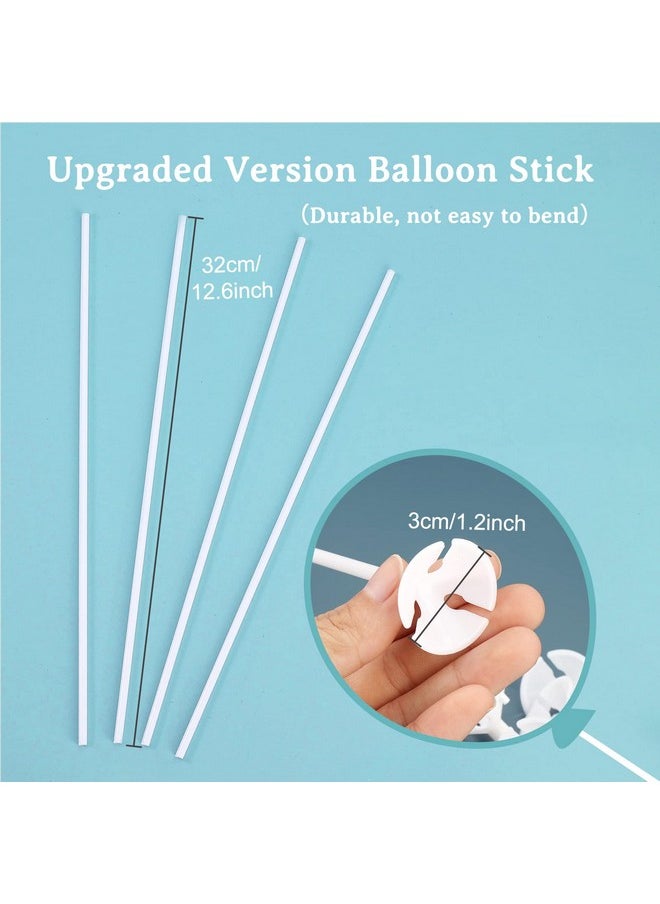 PP OPOUNT - 35 Pieces Balloon Sticks 12.6 Inches Plastic Balloons Sticks Balloon Holders For Anniversary Wedding Birthday Party Decoration Balloon Sticks With Base (Upgraded Version) - Image 1