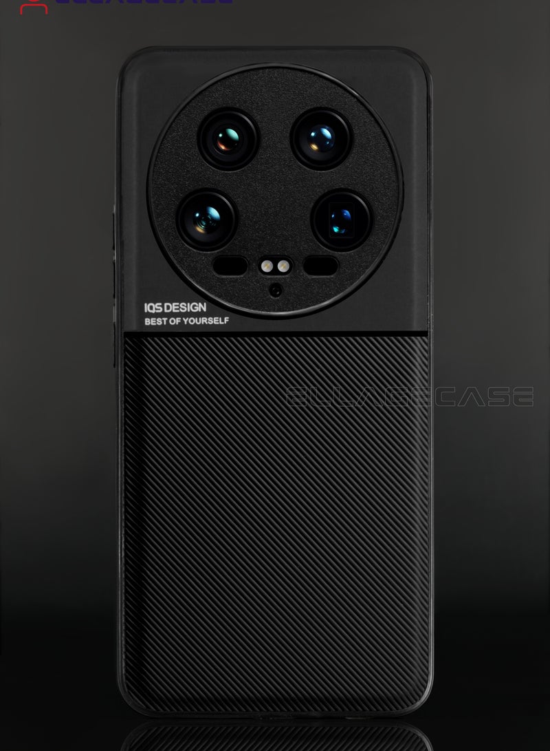 ELLAGECASE حافظة فاخرة رفيعة للغاية لهاتف Xiaomi 14 Ultra، لوحة معدنية مخفية، تصميم نحيف، سهل الحمل، وحماية معززة للكاميرا - Image 5