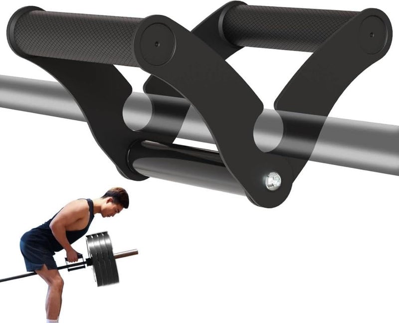 COMMANDO Non-Slip Rubber V Grip – Use with Olympic Bar & Home Gym – 360° Rotation – Rowing, Pull-Ups, Back, Shoulders, Arms - Image 1