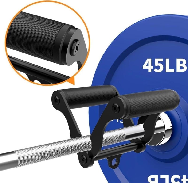 COMMANDO Non-Slip Rubber V Grip – Use with Olympic Bar & Home Gym – 360° Rotation – Rowing, Pull-Ups, Back, Shoulders, Arms - Image 2