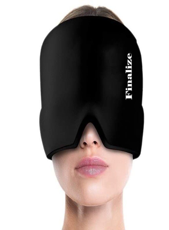 Finalize Migraine Relief Cap for Migraines, Headaches, Sinuses, Tension Relief Headache Relief Cap for Men & Women Hot and Cold Therapy Relaxing Thermax Migraine Cap, Migrane Relaxing Cap - Black - Image 1