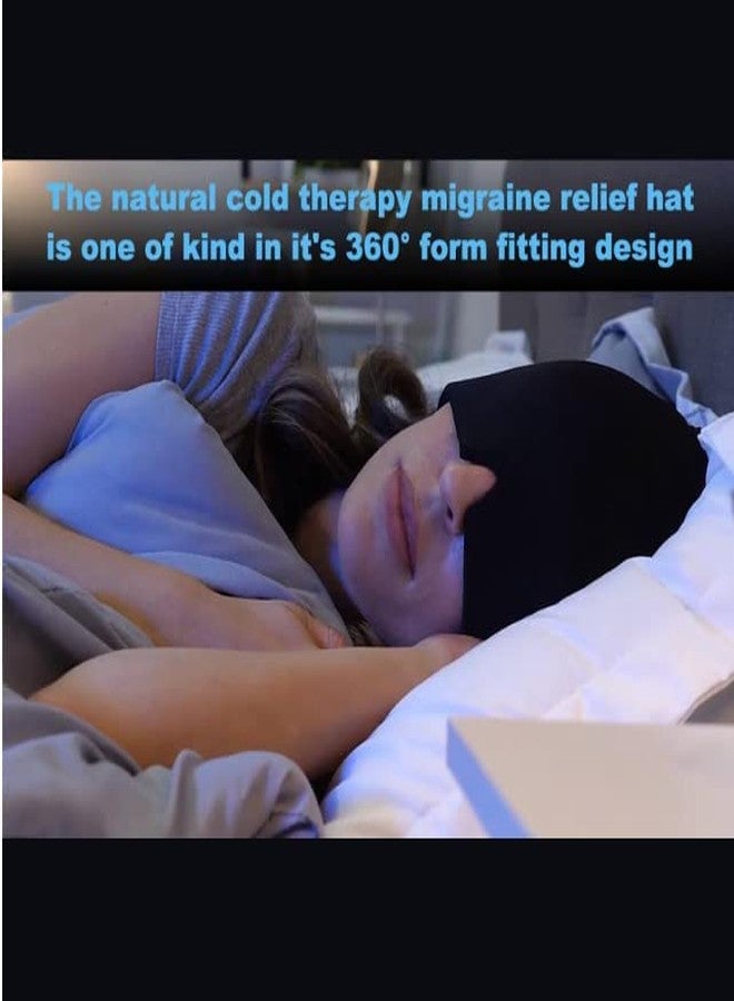 Finalize Migraine Relief Cap for Migraines, Headaches, Sinuses, Tension Relief Headache Relief Cap for Men & Women Hot and Cold Therapy Relaxing Thermax Migraine Cap, Migrane Relaxing Cap - Black - Image 3