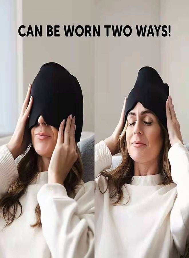 Finalize Migraine Relief Cap for Migraines, Headaches, Sinuses, Tension Relief Headache Relief Cap for Men & Women Hot and Cold Therapy Relaxing Thermax Migraine Cap, Migrane Relaxing Cap - Black - Image 2