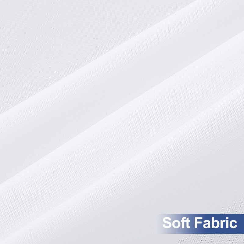 homing 2 Pack Rectangle Table Cloth  Elastic Fitted Fabric Tablecloth Fits for 6 Foot Folding Tables  Washable Table Cover for Picnic  Camping  Indoor & Outdoor (White  30 "" x 72 "") - Image 2