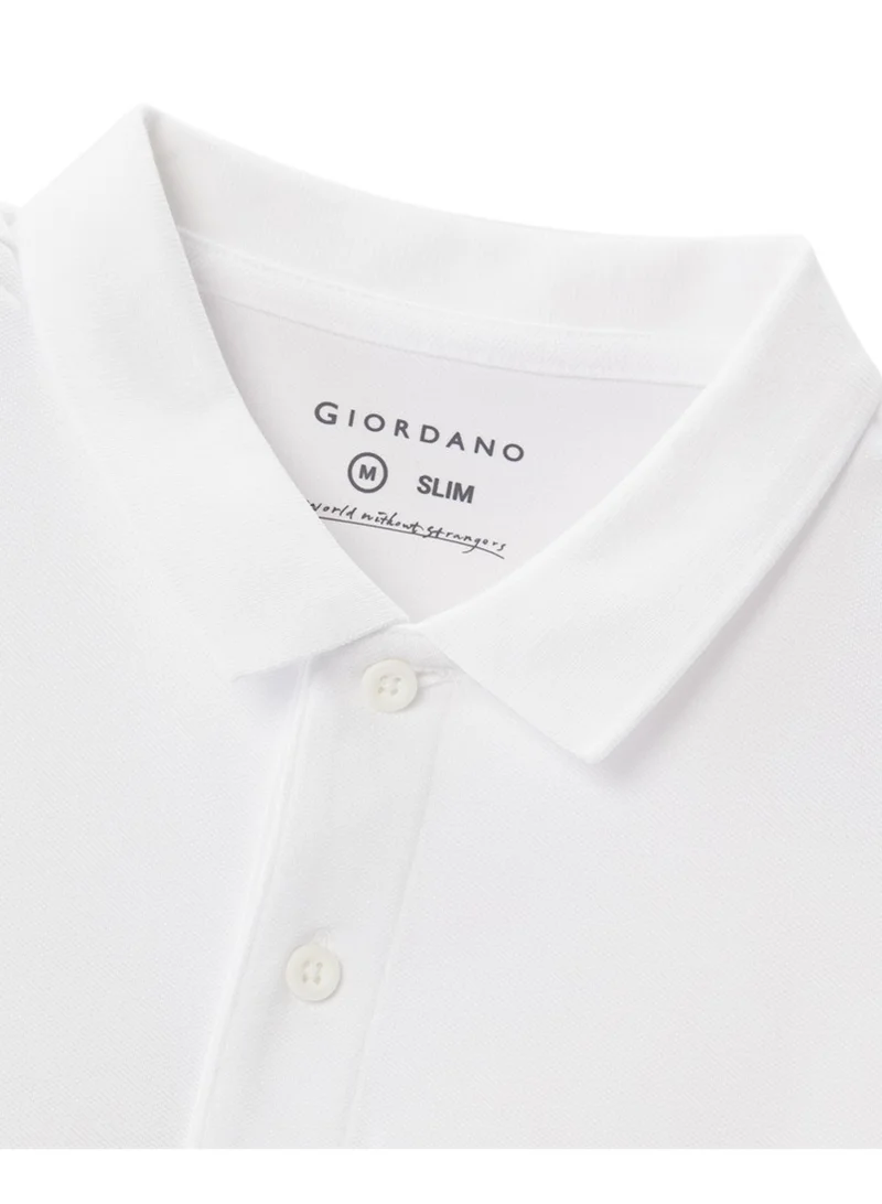 GIORDANO Men's Slim Fit Pique Polo: Elevated Comfort, Modern Style