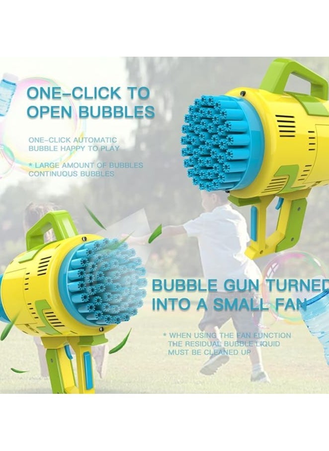 ELTRAZONE 49 Hole Bubble Gun with Bubble Solution – Electronic Automatic Bubble Blower with LED Lights for Kids | Outdoor Toddler Toy for Boys & Girls Ages 4-8 | Big Bubble Maker for Non-Stop Fun & Best Gift Idea for Children - Image 3