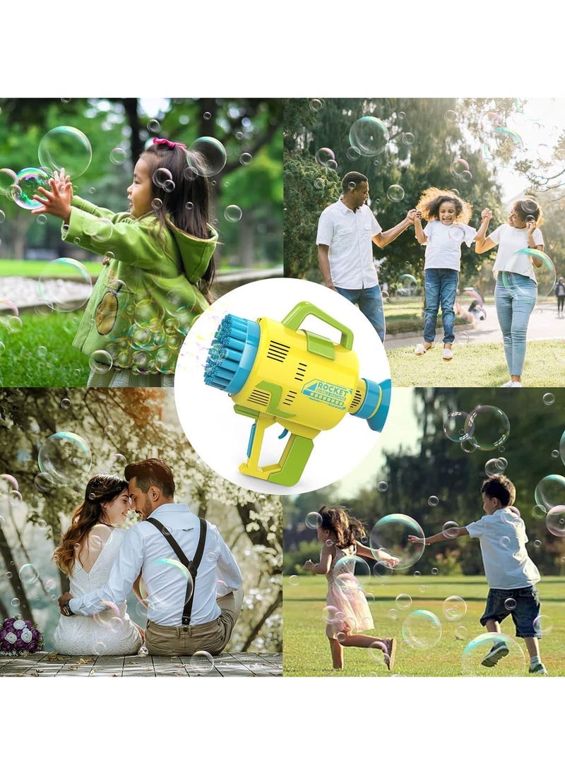ELTRAZONE 49 Hole Bubble Gun with Bubble Solution – Electronic Automatic Bubble Blower with LED Lights for Kids | Outdoor Toddler Toy for Boys & Girls Ages 4-8 | Big Bubble Maker for Non-Stop Fun & Best Gift Idea for Children - Image 4