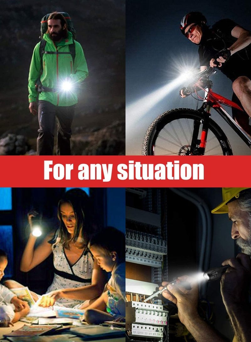 M MIAOYAN LED Flashlight 2 Pack, Bright 3500 Lumens Tactical Torch High Lumens with 5 Modes, Waterproof Zoomable Flash Light for Outdoor, Gifts for Camping Essentials Gear  - Image 4