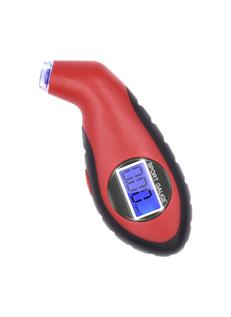 Loquat High Precision Digital Tire Pressure Gauge for Cars Red and Black