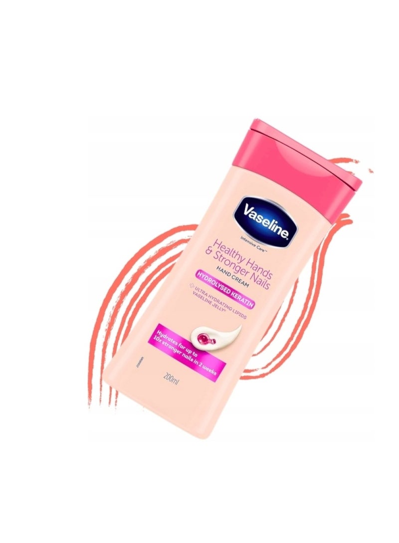 Vaseline Intensive Care Hand & Nail Lotion | Deep Moisturizing Hand Cream with Keratin | 200 ml - Image 2