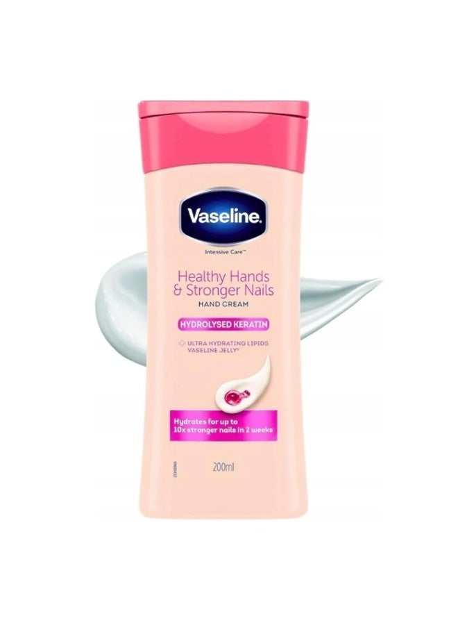 Vaseline Intensive Care Hand & Nail Lotion | Deep Moisturizing Hand Cream with Keratin | 200 ml - Image 1