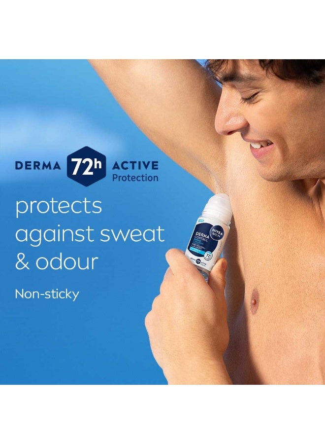 Nivea Men Derma Control Defend Extra Comfort Anti-Perspirant Roll-On With Pure Hyaluron And Pro-Vitamin B5 50ml - Image 4
