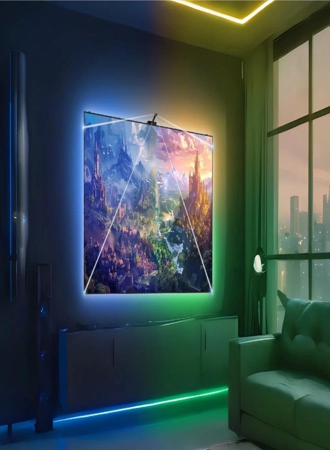 himster TV Backlight 5C with Fish-Eye Correction Function RGBICW Wi-Fi TV Sync LED Backlight with Camera, Voice and APP Control, Adapter (Works with Smart TV and Other Screens) (65 inch) - Image 2