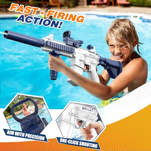 JONEG Electric Water Blaster for Kids Adults Automatic ExtendedRange Universal Inlet Summer Outdoor Beach Swimming Pool Party Toys Gift for Kids Age 8 9 10 11 12 Years Old Boys - Image 5