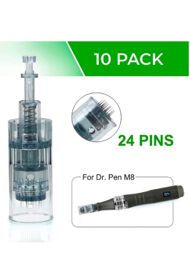 Dr.pen 10Pcs Dr.pen M8 24Pin Needle Cartridges for MTS Professional Derma Pen M8  - Image 2