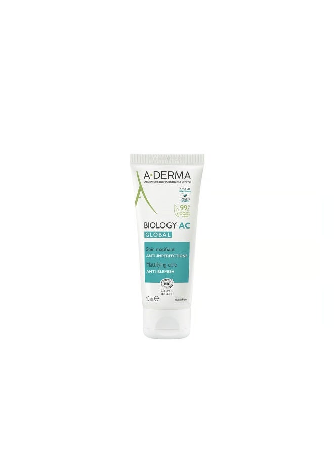 A-Derma Biology AC Global Anti-Blemish Mattifying Care 40ml - Image 1