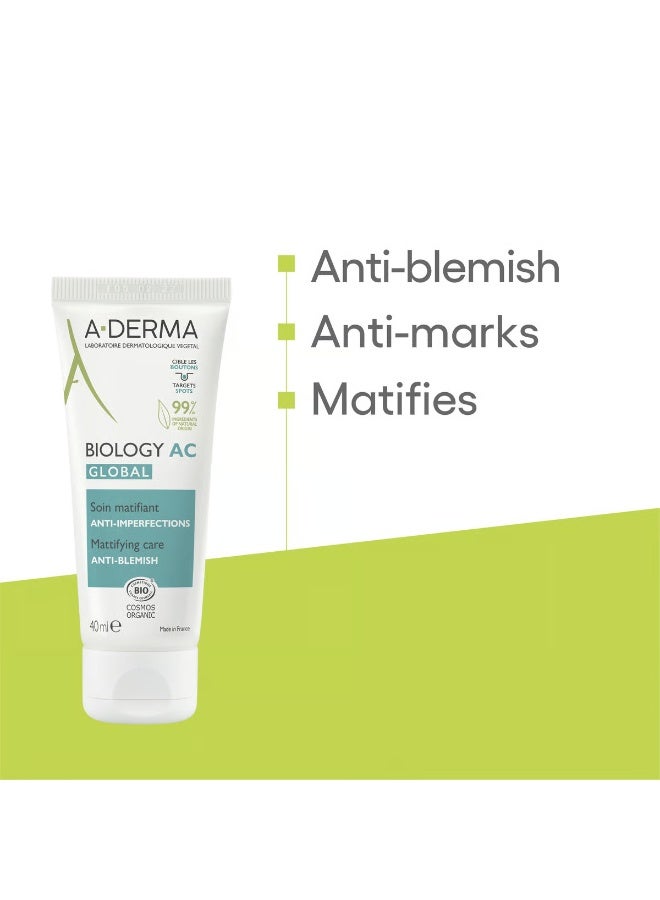 A-Derma Biology AC Global Anti-Blemish Mattifying Care 40ml - Image 3