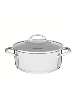 Since 1911,Made in Brazil- Una Shallow Casserole, 16cm, Stainless Steel, Tri-Ply Base, Even Heat Distribution, 1.4L Capacity, Culinary Excellence, Premium Quality, Bold Design, Glass Lid, Special Meals, Kitchen Companion, Efficient Cooking, Uniform Cooking, Everyday Culinary, Modern Design, Culinary Masterpieces, Sophisticated Kitchen, Convenience, Premium Cookware, Kitchen Delights, Kitchen Style, Kitchen Performance, Culinary Creations